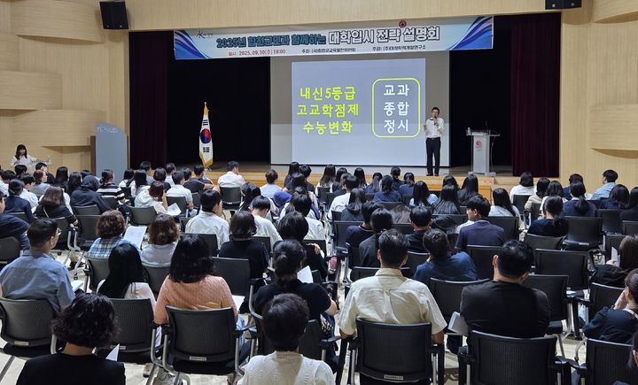 [합천=뉴시스] 합천군교육발전위원회, 대학입시 전략 설명회 개최 (사진=합천군 제공) 2025. 09. 12. photo@newsis.com *재판매 및 DB 금지