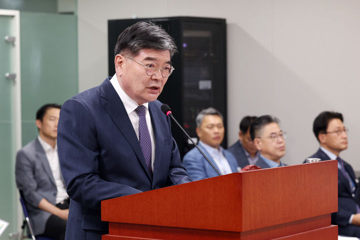 [수원=뉴시스] 김용진 경기주택도시공사(GH) 사장 후보자. (사진=경기도의회 제공) 2025.09.12. photo@newsis.com *재판매 및 DB 금지