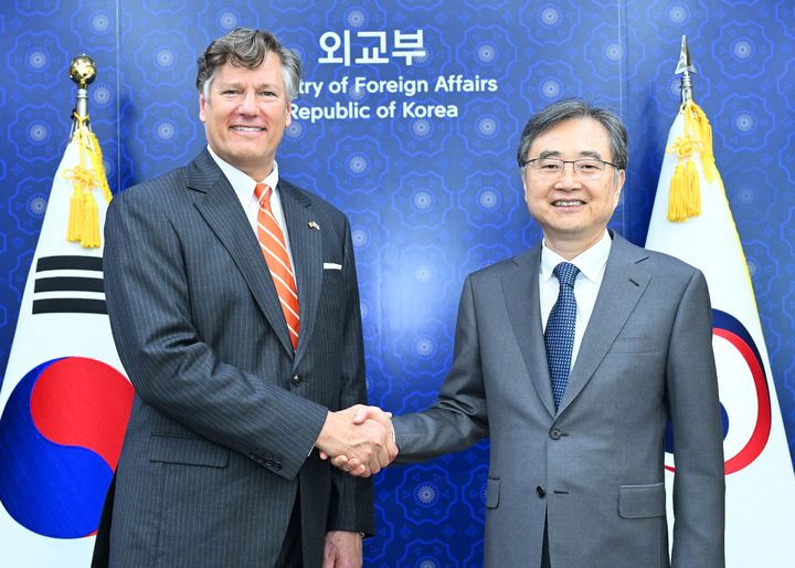 [서울=뉴시스]한미 외교차관회담. (사진=외교부 제공) 2025.09.14 *재판매 및 DB 금지