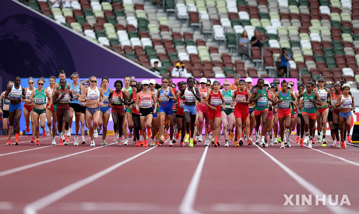 [도쿄=신화/뉴시스] 2025 도쿄 세계육상선수권 여자 마라톤 대회. 2025.09.14.