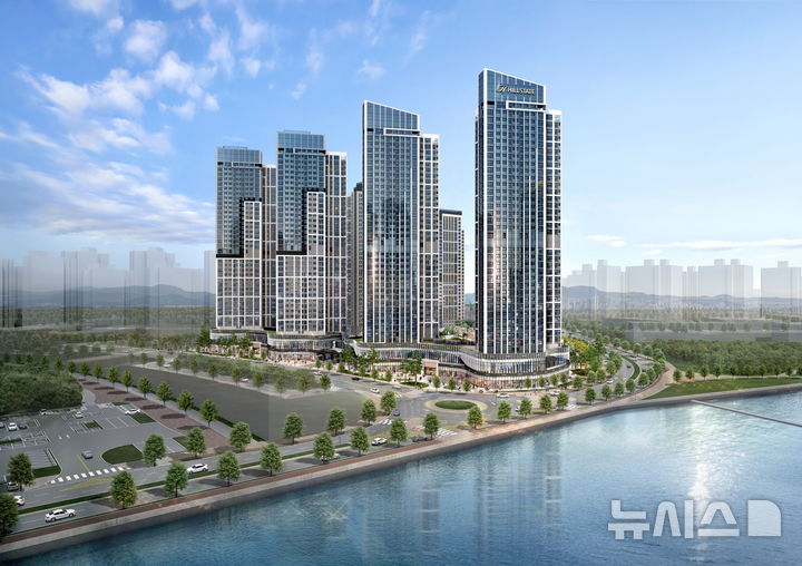 [시흥=뉴시스] 현대건설이 시흥시 MTV에 짓는 '힐스테이트 더웨이브 시티' 투시도. (투시도=현대건설 제공).2025.09.15. photo@newsis.com