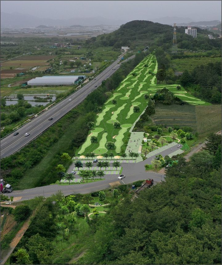 [창원=뉴시스] 강경국 기자 = 경남 창원시 덕산조차장 파크골프장 여가녹지 조성사업 조감도. (사진=창원시청 제공). 2025.09.16. photo@newsis.com *재판매 및 DB 금지
