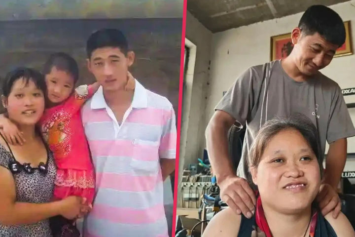 [뉴시스]아내가 실명한 뒤 12년간 곁을 지키며 헌신한 중국 남성의 사연이 전해지자 현지 온라인에서 뜨거운 찬사가 쏟아지고 있다.(사진=SCMP 캡쳐).2025.09.16 *재판매 및 DB 금지