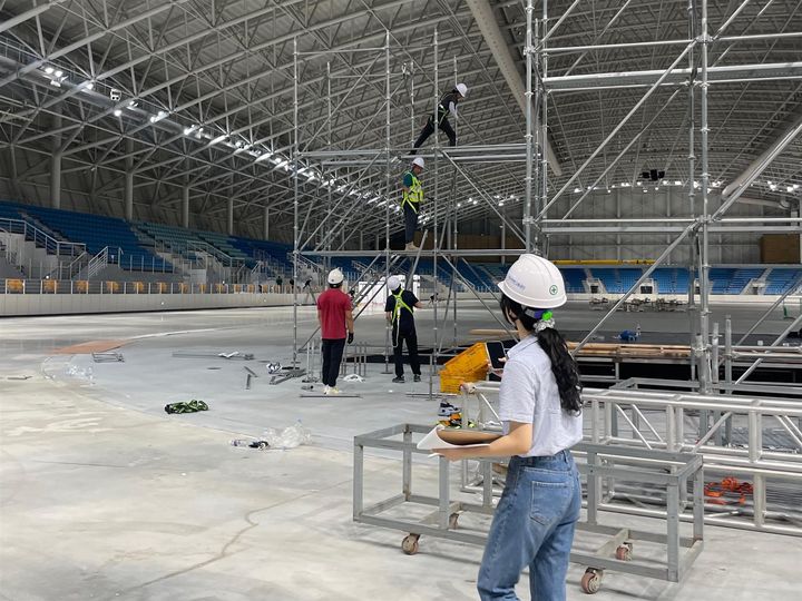 [서울=뉴시스] 한국장애인고용공단이 지난 8월 29일부터 9월 12일까지 전국 5개 직업능력개발원에 대한 특별 안전점검을 실시했다. 사진은 전남직업능력개발원에서 현장 안전점검을 실시하는 모습. 2025.09.17. (사진=한국장애인고용공단 제공) *재판매 및 DB 금지