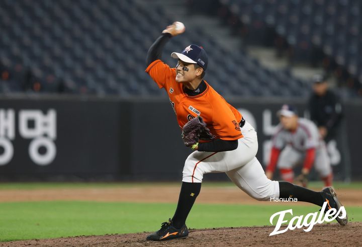 [서울=뉴시스] 2일 대전한화생명볼파크에서 열린 제3회 한화 이글스배 고교-대학 올스타전에 나선 북일고 박준현. (사진=한화 이글스 제공) 2025.06.02. *재판매 및 DB 금지