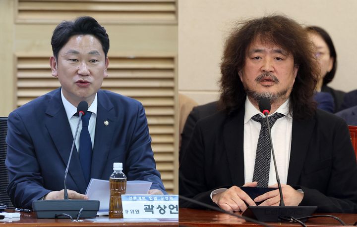 [뉴시스] 곽상언 더불어민주당 의원(왼쪽)과 친여 성향 유튜버 김어준씨. (사진=뉴시스DB) *재판매 및 DB 금지