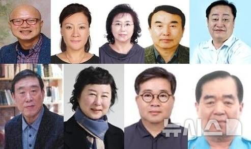 [안양=뉴시스] '제40회 안양시민대상' 수상자. 황인두(사진 윗줄 왼쪽부터 시계방향으로)·최수연·홍영란·정재성·안교영·김영식·방극안·황인경·함학기씨. (사진=안양시 제공). 2025.09.17. photo@newsis.com