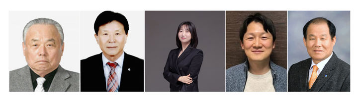 2025경산시민상 수상자. (왼쪽부터) 문화체육부문 안명욱·사회복지부문 류수상·산업건설부문 김근화씨와 특별상 김진택·윤진필씨. (사진=경산시 제공) *재판매 및 DB 금지