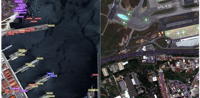 [서울=뉴시스] 초소형 군집위성 시제기 운영 현황 중 AI를 활용한 객체 탐지 사례. (사진=우주항공청 제공) 2025.09.18. photo@newsis.com *재판매 및 DB 금지