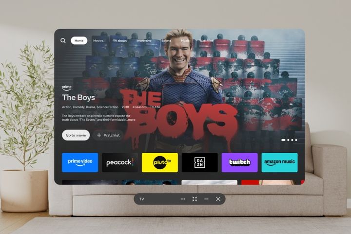 [서울=뉴시스] 메타 가상현실(VR) TV 앱 '메타 호라이즌 TV' (사진=메타 제공) *재판매 및 DB 금지