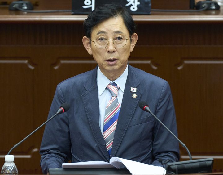 [대전=뉴시스] 조명휘 기자 = 박용준(더불어민주당·마선거구) 대전 서구의원이 18일 제292회 임시회 제2차 본회의에서 5분 자유발언을 하고 있다. (사진= 서구의회 제공) 2025.09.18. photo@newsis.com&nbsp; *재판매 및 DB 금지