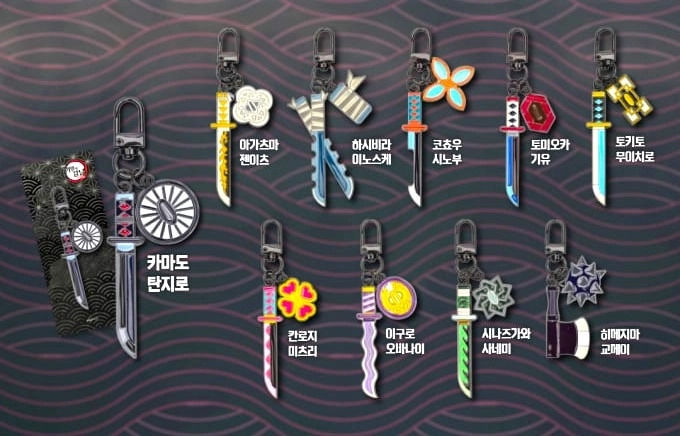 [서울=뉴시스] '귀멸의 칼날' 일륜도 키링. (사진=메가박스) *재판매 및 DB 금지