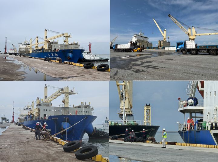 18일 전북자치도 군산항 7부두에서 ‘국가필수해운제도 동원훈련’이 진행되고 있다.(사진=군산해수청 제공) *재판매 및 DB 금지