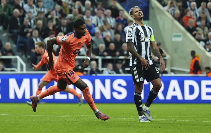 [뉴캐슬=AP/뉴시스] 스페인 프로축구 프리메라리가 FC바르셀로나의 마커스 래시포드. 2025.09.18.