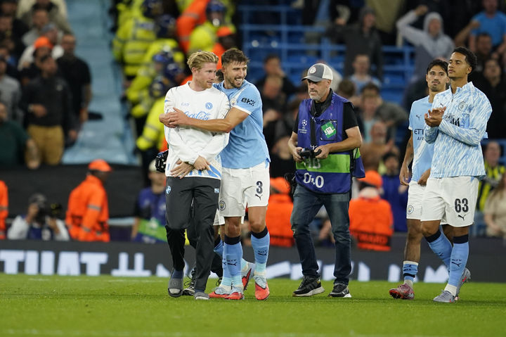 [맨체스터=AP/뉴시스] 이탈리아 프로축구 세리에A 나폴리의 케빈 더 브라위너. 2025.09.18.