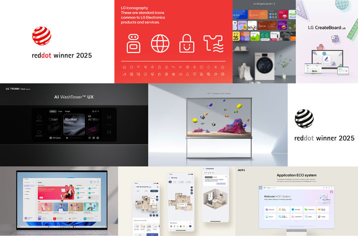 [서울=뉴시스]LG전자가 '레드닷 디자인 어워드' 브랜드&amp;커뮤니케이션 부문에서 대거 수상하며 디자인 우수성을 입증했다. (사진=LG전자 제공) 2025.09.19. photo@newsis.com *재판매 및 DB 금지