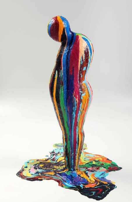 Shadow People I-D3 2025, Resin, acrylic paint, wire, wood, bolt, 75(H)x68x72cm *재판매 및 DB 금지