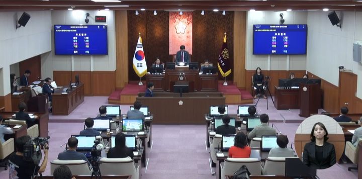 19일 열린 제천시의회 본회의 *재판매 및 DB 금지
