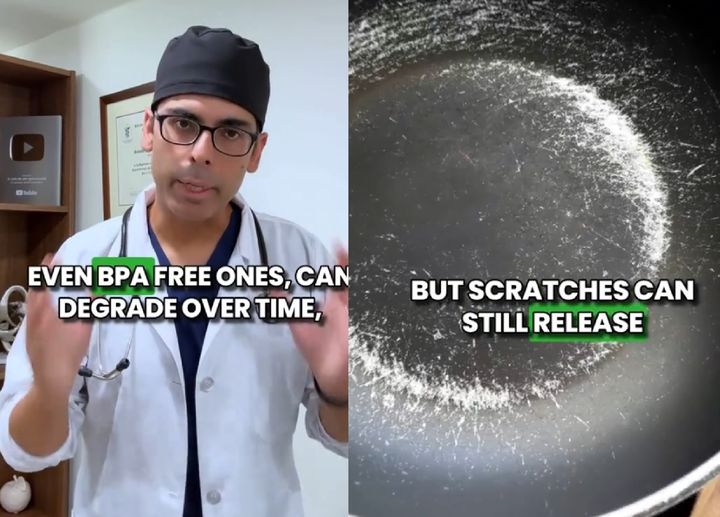 [뉴시스] 틱톡에 올라온 사우라브 세티 박사가 공개한 '당장 버려야 할 일반 가정용품 3가지'라는 제목의 영상. 2025.09.19. (사진=틱톡) *재판매 및 DB 금지