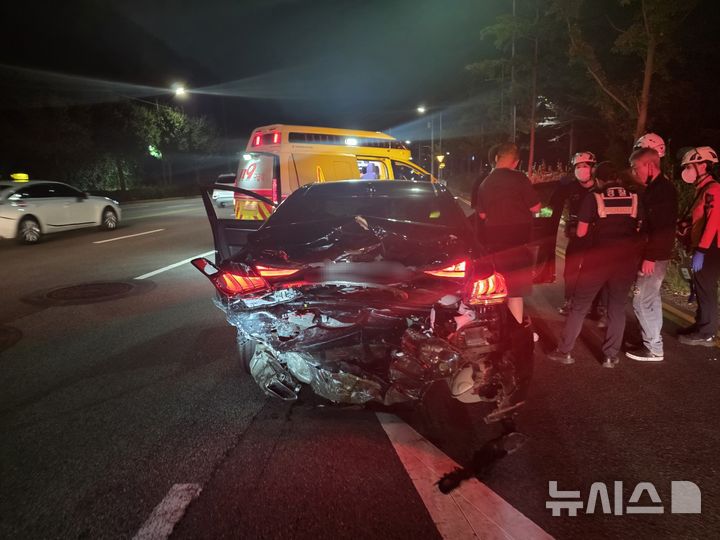 [인천=뉴시스] 정일형 기자= 사고 당시 모습.(사진= 송영훈씨 제공)