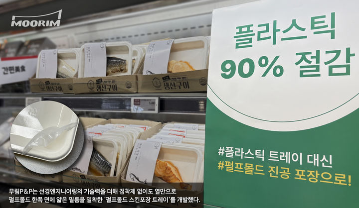 [서울=뉴시스] 펄프 생산 기업 무림P&P가 포장기계 전문기업 선경엔지니어링과 함께 국내 최초로 식품 진공 포장이 가능한 '펄프몰드 스킨포장 트레이'를 개발, 상용화에 성공했다고 23일 밝혔다. (사진=무림P&P 제공) photo@newsis.com *재판매 및 DB 금지