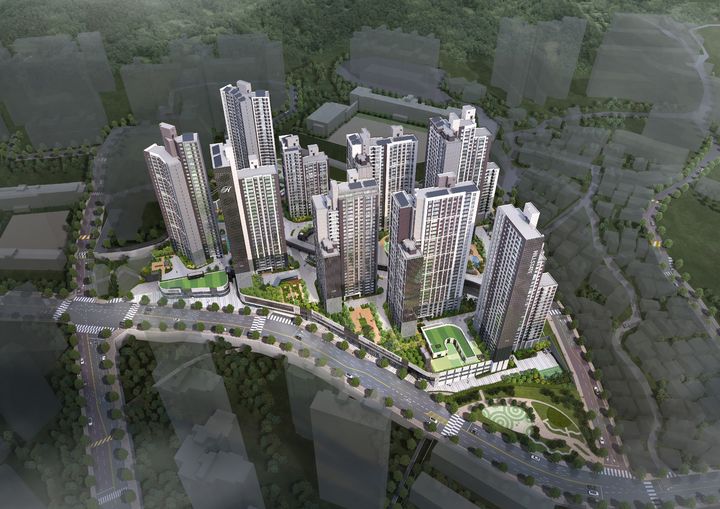 [서울=뉴시스] 현대건설이 부산 동래구 사직동에 조성하는 '힐스테이트 사직아시아드' 조감도. 2025.09.23. (자료=현대건설 제공) photo@newsis.com *재판매 및 DB 금지