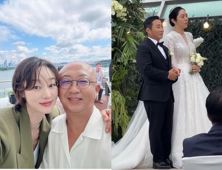 [서울=뉴시스] 최여진, 김재욱 부부와 김병만, 현은재 부부의 모습. (사진=최여진 인스타그램 캡처) 2025.09.23. photo@newsis.com *재판매 및 DB 금지