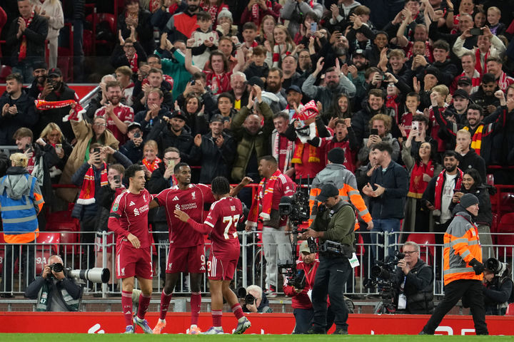 [리버풀=AP/뉴시스]이삭, 리버풀 데뷔골. 2025.09.23.