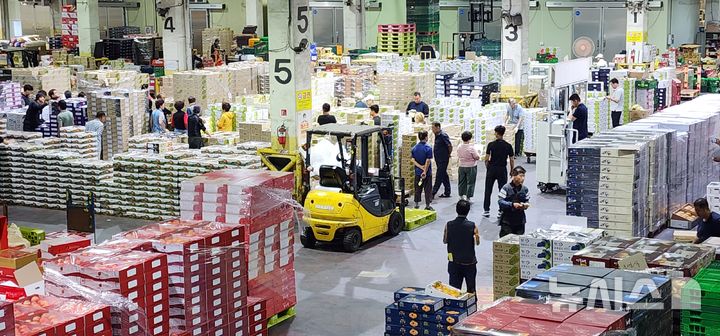 [창원=뉴시스]24일 경남 창원시 농협창원공판장.2025.09.24.photo@newsis.com