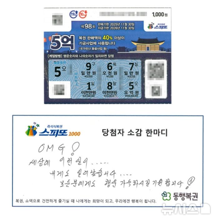 5000원 당첨된 줄 알고 넘기려던 순간…'천' 아니라 '억'