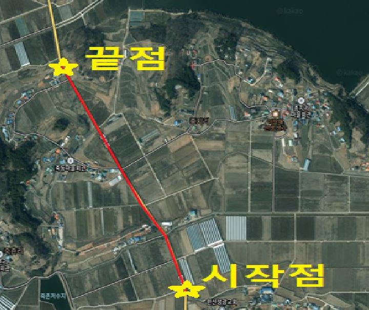 [서천=뉴시스] '월남 이상재길' 명예도로명 부여된 서천군 한산면 호암리·죽촌리 1.1㎞ 구간. *재판매 및 DB 금지