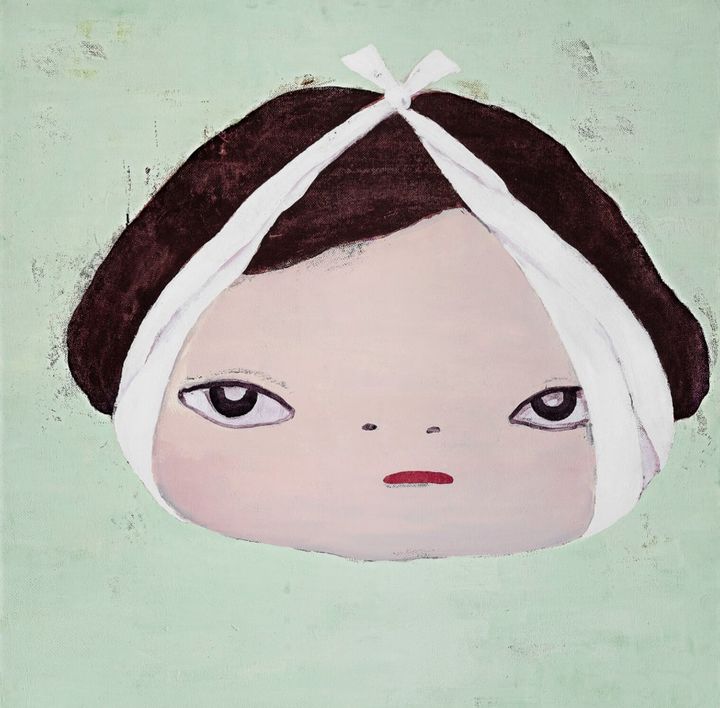 요시토모 나라, 볼거리 (Mumps), acrylic on canvas , 110 x 110 cm. Painted in 1993. 추정가 HK$8,000,000 – 12,000,000(한화 약 14.3억~ 21.5억 원) *재판매 및 DB 금지