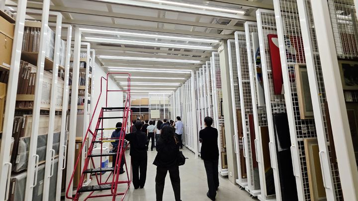 [사진=박현주 미술전문기자] 24일 박서보재단이 지하에 있는 작품 수장고를 언론에 공개했다. *재판매 및 DB 금지