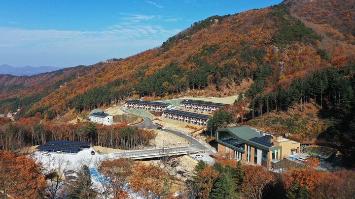 [대전=뉴시스] 전라권 최대 규모의 산림복지시설 '국립진안고원산림치유원' 전경.(사진=한국산림복지진흥원 제공) *재판매 및 DB 금지