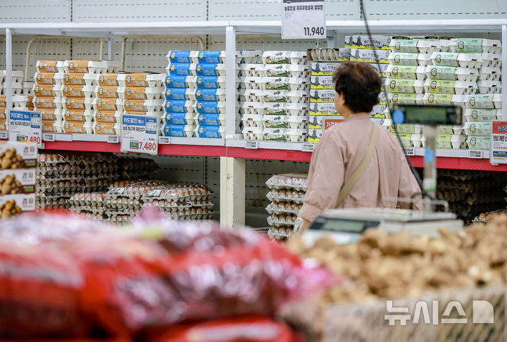 [서울=뉴시스] 정병혁 기자 = 서울시내 대형마트를 찾은 시민들이 장을 보고 있다. 2025.09.24. jhope@newsis.com