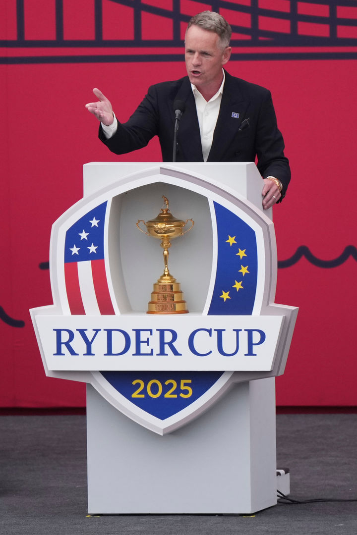 [파밍데일=AP/뉴시스] 미국과 유럽의 골프 대항전인 라이더컵에 참가한 유럽 팀 단장 루크 도널드. 2025.09.24.