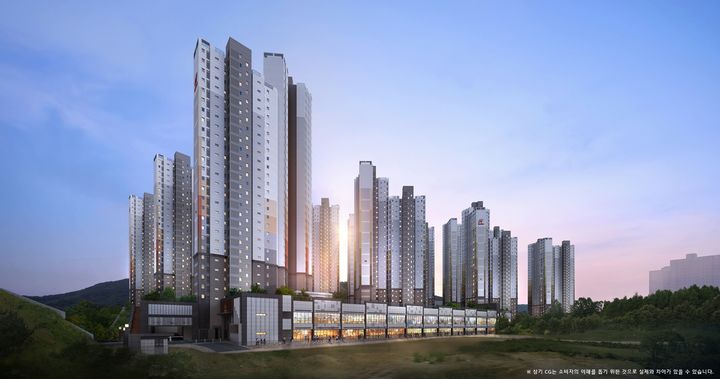 [서울=뉴시스] 현대엔지니어링이 경기도 용인시 처인구 삼가동에 조성하는 기업형 민간임대주택 '힐스테이트 용인포레' 투시도. 2025.09.25. (자료=현대엔지니어링 제공) photo@newsis.com&nbsp; *재판매 및 DB 금지