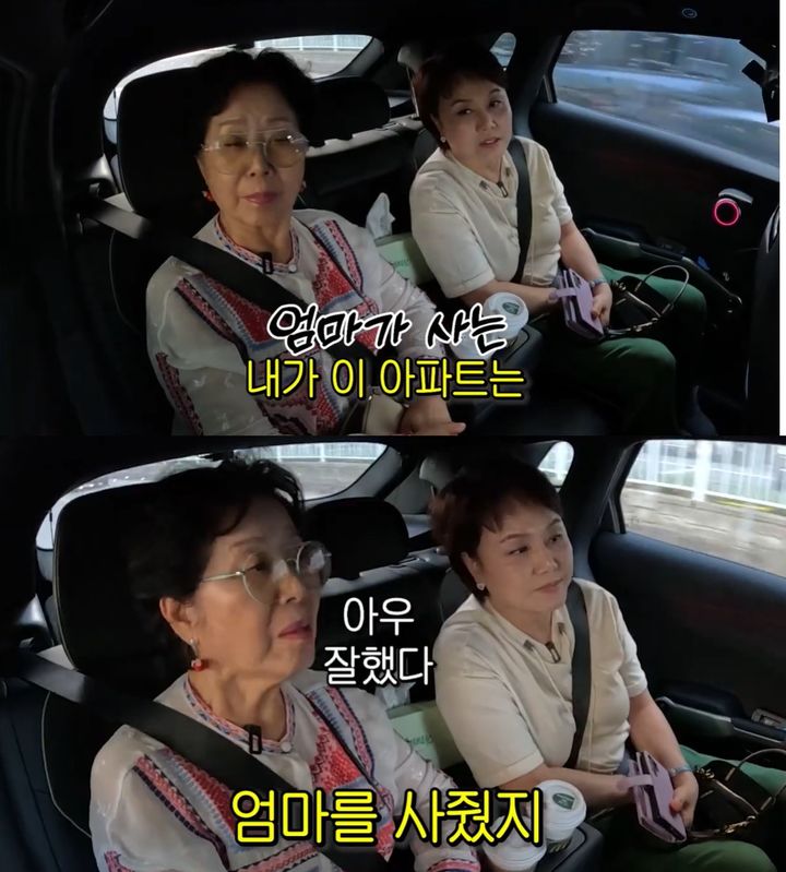 [서울=뉴시스] 이경실이 어머니에게 아파트를 선물한 사연을 전했다. (사진=유튜브 채널 '순풍 선우용여' 캡처) 2025.09.25. photo@newsis.com *재판매 및 DB 금지