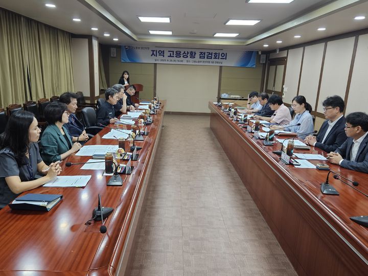 [양산=뉴시스] 양산지청이 고용상황 점검회의를 하고 있다. (사진=양산지청 제공) 2025.09.25. photo@newsis.com *재판매 및 DB 금지