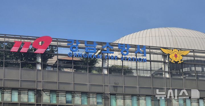 [서울=뉴시스] 이명동 기자 = 25일 오후 서울 강남구 소재 서울 강남소방서에 간판이 보이고 있다. 2025.09.25. ddingdong@newsis.com 
