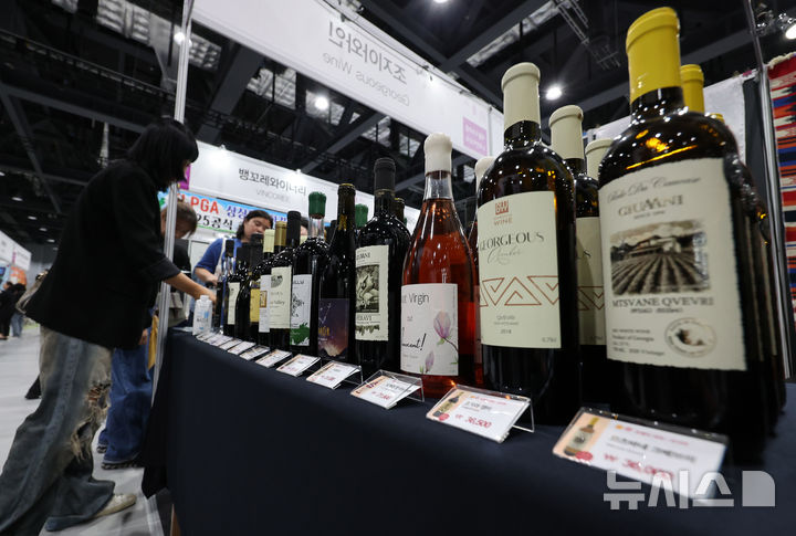 [서울=뉴시스] 부르고뉴, 보르도 등 와인 시장이 3년 연속 하락세를 기록할 전망이라고 25일(현지 시간) FT가 보도했다. 사진은 지난 9월 2025 서울국제주류&와인박람회 '마곡에서 시음하는 사람들 모습. (사진=뉴시스DB) 2025.12.26.