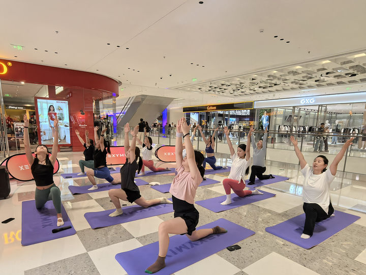 젝시믹스 중국 릴레이 요가 클래스.(사진=젝시믹스 제공) *재판매 및 DB 금지