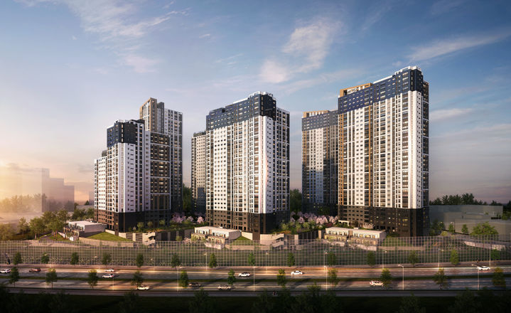 [아산=뉴시스] 아산탕정 동일하이빌 파크레인 조감도. (사진=동일토건 제공) 2025.09.26 photo@newsis.com *재판매 및 DB 금지