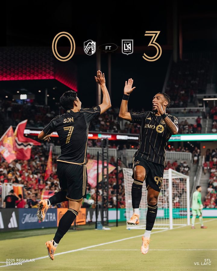 [서울=뉴시스]'손흥민 멀티골' LAFC, 세인트루이스에 3-0 완승. (사진=LAFC 소셜미디어 캡처) 2025.09.28. photo@newsis.com *재판매 및 DB 금지