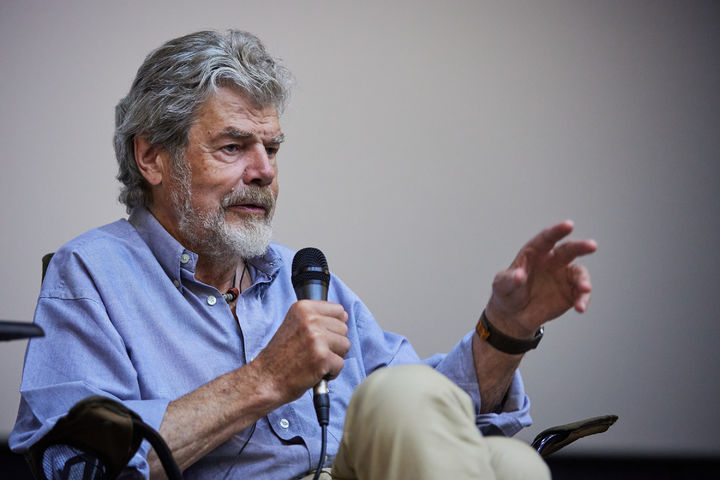 [울산=뉴시스] 구미현 기자 = 27일 울산울주세계산악영화제 움프 토크(UMFF)에 참여한 라인홀트매스너(영화제 제공) 2025.09.28. photo@newsis.com *재판매 및 DB 금지