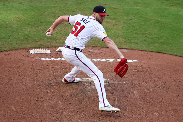 [애틀랜타=AP/뉴시스] 메이저리그(MLB) 애틀랜타 브레이브스의 크리스 세일. 2025.09.29