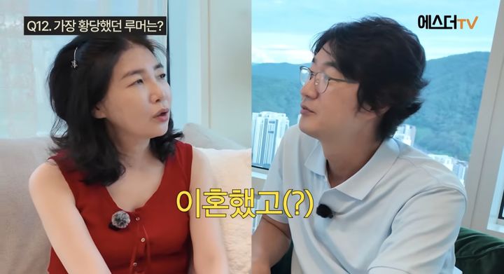 [서울=뉴시스] 여에스더(왼쪽), 홍혜걸. (사진=유튜브 채널 '여에스더의 에스더TV' 캡처) 2025.09.29. photo@newsis.com *재판매 및 DB 금지