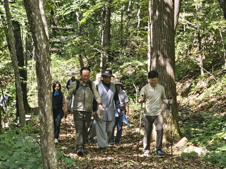 [평창=뉴시스] 오대산국립공원이 새로운 숲길인 나옹선사 수행길을 10월 1일 개방에 앞서 wjarja하고 있다.(사진=오대산사무소 제공)photo@newsis.com *재판매 및 DB 금지