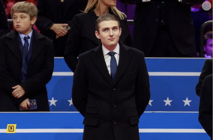 [서울=뉴시스]도널드 트럼프 미국 대통령의 막내아들인 배런 트럼프. (사진: 페이지식스 캡처) 2025.09.30.