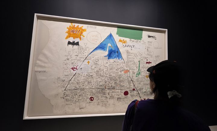 [사진=박현주 미술전문기자] 서울 동대문디자인플라자(DDP)에서 열린 '장 미셸 바스키아: 과거와 미래를 잇는 상징적 기호들' 전시 전경. 2025.09.30. hyun@newsis.com *재판매 및 DB 금지